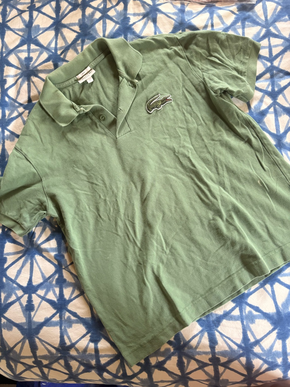 Lacoste Olive Green Polo Shirt with Crocodile Patch